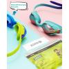 imageOutdoorMaster Kids Swim Goggles 2 Pack  Quick Adjustable Strap Swimming Goggles for Kids  D2 Packsilver Blue
