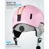 imageOutdoorMaster MIPS Kids Ski Helmet Snowboard Helmet for Boys Girls ampamp Youth Durable PC Shell Protective EPS Foam ampamp 12 Cooling Vents Dial Fit Snow Helmet Certified Snow Sport Snowboarding HelmetGlossy Pink