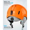 imageOutdoorMaster MIPS Kids Ski Helmet Snowboard Helmet for Boys Girls ampamp Youth Durable PC Shell Protective EPS Foam ampamp 12 Cooling Vents Dial Fit Snow Helmet Certified Snow Sport Snowboarding HelmetGlossy Dark Orange