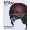 imageOutdoorMaster MIPS Ski Helmet Snowboard Helmet for Men Women ampamp Youth Snow Helmet with 8 Adjustable Vents PC Shell ampamp EPS Foam Snowboarding Helmet Dial Fit Snow Sport Helmet Certified Skiing HelmetMatte Burgundy