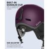 imageOutdoorMaster MIPS Ski Helmet Snowboard Helmet for Men Women ampamp Youth Snow Helmet with 8 Adjustable Vents PC Shell ampamp EPS Foam Snowboarding Helmet Dial Fit Snow Sport Helmet Certified Skiing HelmetMatte Purple