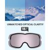 imageOutdoorMaster Owl Ski Goggles OTG Snow Snowboard Goggles for Men Women Youth AntiFog 100 UV ProtectionBlvlt 18 Revo Green