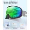 imageOutdoorMaster Owl Ski Goggles OTG Snow Snowboard Goggles for Men Women Youth AntiFog 100 UV ProtectionBlvlt 18 Revo Green
