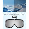 imageOutdoorMaster Owl Ski Goggles OTG Snow Snowboard Goggles for Men Women Youth AntiFog 100 UV ProtectionBlvlt 47 Smoke
