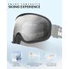 imageOutdoorMaster Owl Ski Goggles OTG Snow Snowboard Goggles for Men Women Youth AntiFog 100 UV ProtectionBlvlt 47 Smoke