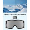 imageOutdoorMaster Owl Ski Goggles OTG Snow Snowboard Goggles for Men Women Youth AntiFog 100 UV ProtectionBlvlt 99 Clear