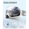 imageOutdoorMaster Owl Ski Goggles OTG Snow Snowboard Goggles for Men Women Youth AntiFog 100 UV ProtectionWhvlt 10 Silver