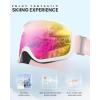 imageOutdoorMaster Owl Ski Goggles OTG Snow Snowboard Goggles for Men Women Youth AntiFog 100 UV ProtectionWhvlt 13 Revo Pink