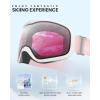 imageOutdoorMaster Owl Ski Goggles OTG Snow Snowboard Goggles for Men Women Youth AntiFog 100 UV ProtectionWhvlt 46 Pink