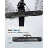 imageOutdoorMaster Padded Ski Bag ABS Hard Shell Ends Ski Travel Bags Ski Case with Pockets and Removable Shoulder Straps  Up to 185cm Ski Boards
