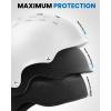 imageOutdoorMaster Ski Helmet  Takin SnowboardHelmet with Visor Adjustable Dial Fit 10 Vents  Durable ABS Shell ampamp ShockAbsorbing EPS Core  Snow Sport Helmet for Men Women ampamp YouthWhite