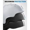 imageOutdoorMaster Ski Helmet  Takin SnowboardHelmet with Visor Adjustable Dial Fit 10 Vents  Durable ABS Shell ampamp ShockAbsorbing EPS Core  Snow Sport Helmet for Men Women ampamp YouthGray