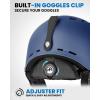 imageOutdoorMaster Ski Helmet  Takin SnowboardHelmet with Visor Adjustable Dial Fit 10 Vents  Durable ABS Shell ampamp ShockAbsorbing EPS Core  Snow Sport Helmet for Men Women ampamp YouthBlue