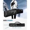 imageOutdoorMaster Snowboard Bag ABS Hard Shell Ends Snowboard Travel Bag with Water Resistant Lining Padded Snowboarding Bag for Travel163 cm BlackGrey