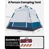 imageOutdoorMaster Tents 46 Person Camping Tent with Dark Space Technology Easy Setup in 60 Seconds Weatherproof Pop Up Tent for Camping with Top Rainfly Instant Cabin Tent