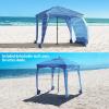 imageQipi Beach Cabana  Easy to Set Up Canopy Waterproof Portable 6 x 6 Beach Shelter Included Side Wall Shade with UPF 50 UV Protection Ultimate Sun Umbrella  for Kids Family ampamp FriendsSiesta Beach