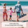 imageQipi Beach Cabana  Easy to Set Up Canopy Waterproof Portable 6 x 6 Beach Shelter Included Side Wall Shade with UPF 50 UV Protection Ultimate Sun Umbrella  for Kids Family ampamp FriendsSailor Stripes