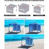 imageQipi Beach Cabana  Easy to Set Up Canopy Waterproof Portable 6 x 6 Beach Shelter Included Side Wall Shade with UPF 50 UV Protection Ultimate Sun Umbrella  for Kids Family ampamp FriendsBlue Stripes with Changing Room