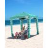 imageQipi Beach Cabana  Easy to Set Up Canopy Waterproof Portable 6 x 6 Beach Shelter Included Side Wall Shade with UPF 50 UV Protection Ultimate Sun Umbrella  for Kids Family ampamp FriendsJervis Bay
