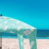imageQipi Beach Cabana  Easy to Set Up Canopy Waterproof Portable 6 x 6 Beach Shelter Included Side Wall Shade with UPF 50 UV Protection Ultimate Sun Umbrella  for Kids Family ampamp FriendsPineapple Jungle