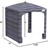 imageQipi Beach Cabana  Easy to Set Up Canopy Waterproof Portable 6 x 6 Beach Shelter Included Side Wall Shade with UPF 50 UV Protection Ultimate Sun Umbrella  for Kids Family ampamp FriendsSailor Stripes