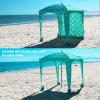 imageQipi Beach Cabana  Easy to Set Up Canopy Waterproof Portable 6 x 6 Beach Shelter Included Side Wall Shade with UPF 50 UV Protection Ultimate Sun Umbrella  for Kids Family ampamp FriendsPineapple Jungle