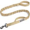 imageOutdoorMaster Bungee Dog Leash Heavy Duty Dog Leash with Shock Absorption 2 Padded Handles Training Leash Improved Dog Safety and Comfort Tan 4 FTKhakiTan