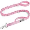 imageOutdoorMaster Bungee Dog Leash Heavy Duty Dog Leash with Shock Absorption 2 Padded Handles Training Leash Improved Dog Safety and Comfort Tan 4 FTPink