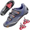 imageOutdoorMaster Mens Road Cycling Shoes Road Bike Shoes with Peloton Indoor Pedal of Delta Outdoor for Unisex Cycling Riding Shoes with 2 Cleat CompatibleNavy Blue