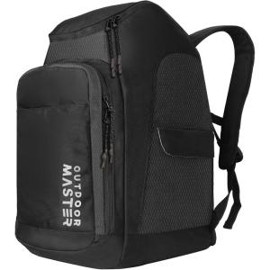 imageOutdoorMaster 50L Ski Boot BagSki and Snowboard Boots Travel Backpack with Helmet Compartment  Waterproof Exterior ampamp BottomClassic Black