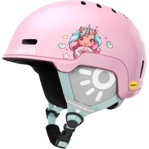 imageOutdoorMaster MIPS Kids Ski Helmet Snowboard Helmet for Boys Girls ampamp Youth Durable PC Shell Protective EPS Foam ampamp 12 Cooling Vents Dial Fit Snow Helmet Certified Snow Sport Snowboarding HelmetGlossy Pink