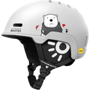 imageOutdoorMaster MIPS Kids Ski Helmet Snowboard Helmet for Boys Girls ampamp Youth Durable PC Shell Protective EPS Foam ampamp 12 Cooling Vents Dial Fit Snow Helmet Certified Snow Sport Snowboarding HelmetArctic White