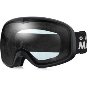 imageOutdoorMaster Owl Ski Goggles OTG Snow Snowboard Goggles for Men Women Youth AntiFog 100 UV ProtectionBlvlt 99 Clear