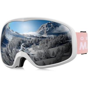 imageOutdoorMaster Owl Ski Goggles OTG Snow Snowboard Goggles for Men Women Youth AntiFog 100 UV ProtectionWhpvlt 10 Silver