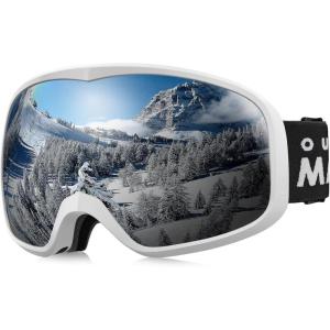 imageOutdoorMaster Owl Ski Goggles OTG Snow Snowboard Goggles for Men Women Youth AntiFog 100 UV ProtectionWhvlt 10 Silver