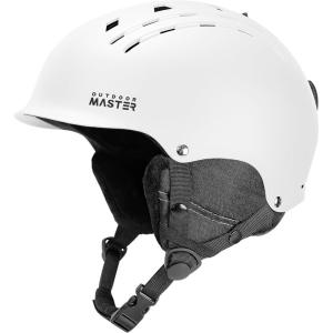 imageOutdoorMaster Ski Helmet  Takin SnowboardHelmet with Visor Adjustable Dial Fit 10 Vents  Durable ABS Shell ampamp ShockAbsorbing EPS Core  Snow Sport Helmet for Men Women ampamp YouthWhite