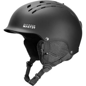 imageOutdoorMaster Ski Helmet  Takin SnowboardHelmet with Visor Adjustable Dial Fit 10 Vents  Durable ABS Shell ampamp ShockAbsorbing EPS Core  Snow Sport Helmet for Men Women ampamp YouthBlack