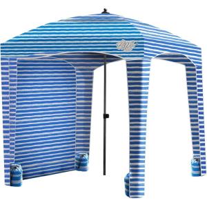 imageQipi Beach Cabana  Easy to Set Up Canopy Waterproof Portable 6 x 6 Beach Shelter Included Side Wall Shade with UPF 50 UV Protection Ultimate Sun Umbrella  for Kids Family ampamp FriendsSiesta Beach