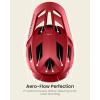 imageOutdoorMaster Full Face Mountain Bike Helmet for Men ampamp WomenTwo Removable Chin Pad Mountain Bike Helmet Grizzly Ventilation Lightweight Racing Downhill DH BMX MTB HelmetFlaming Red