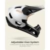 imageOutdoorMaster Full Face Mountain Bike Helmet for Men ampamp WomenTwo Removable Chin Pad Mountain Bike Helmet Grizzly Ventilation Lightweight Racing Downhill DH BMX MTB HelmetPearl White