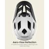 imageOutdoorMaster Full Face Mountain Bike Helmet for Men ampamp WomenTwo Removable Chin Pad Mountain Bike Helmet Grizzly Ventilation Lightweight Racing Downhill DH BMX MTB HelmetPearl White