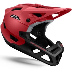 imageOutdoorMaster Full Face Mountain Bike Helmet for Men ampamp WomenTwo Removable Chin Pad Mountain Bike Helmet Grizzly Ventilation Lightweight Racing Downhill DH BMX MTB HelmetFlaming Red