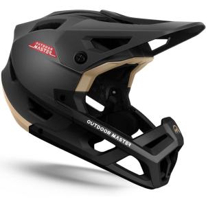 imageOutdoorMaster Full Face Mountain Bike Helmet for Men ampamp WomenTwo Removable Chin Pad Mountain Bike Helmet Grizzly Ventilation Lightweight Racing Downhill DH BMX MTB HelmetMeteorite Black