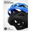 imageOutdoorMaster Adult Bike Helmet  Bicycle Helmet with Rechargeable Rear LED Light Detachable Magnetic Goggles Removable Sun Visor  Suitable for Commuting and Cycling for Men and WomenOcean Blue