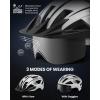 imageOutdoorMaster Adult Bike Helmet  Bicycle Helmet with Rechargeable Rear LED Light Detachable Magnetic Goggles Removable Sun Visor  Suitable for Commuting and Cycling for Men and WomenMatte White