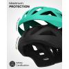 imageOutdoorMaster Adult Bike Helmet  Bicycle Helmet with Rechargeable Rear LED Light Detachable Magnetic Goggles Removable Sun Visor  Suitable for Commuting and Cycling for Men and WomenMint Green