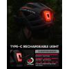 imageOutdoorMaster Adult Bike Helmet  Bicycle Helmet with Rechargeable Rear LED Light Detachable Magnetic Goggles Removable Sun Visor  Suitable for Commuting and Cycling for Men and WomenOcean Blue