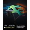 imageOutdoorMaster Adult Bike Helmet  Bicycle Helmet with Rechargeable Rear LED Light Detachable Magnetic Goggles Removable Sun Visor  Suitable for Commuting and Cycling for Men and WomenGradient Yellow Green