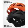 imageOutdoorMaster Adult Bike Helmet  Bicycle Helmet with Rechargeable Rear LED Light Detachable Magnetic Goggles Removable Sun Visor  Suitable for Commuting and Cycling for Men and WomenMatte Orange