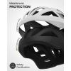 imageOutdoorMaster Adult Bike Helmet  Bicycle Helmet with Rechargeable Rear LED Light Detachable Magnetic Goggles Removable Sun Visor  Suitable for Commuting and Cycling for Men and WomenMatte White